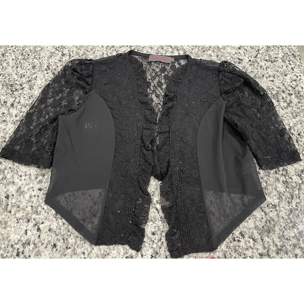 Pretty‎ Angel Silk Blend Lace Vest Black/Reina Cascading Top S~L Red Whimsy Goth - Picture 4 of 8